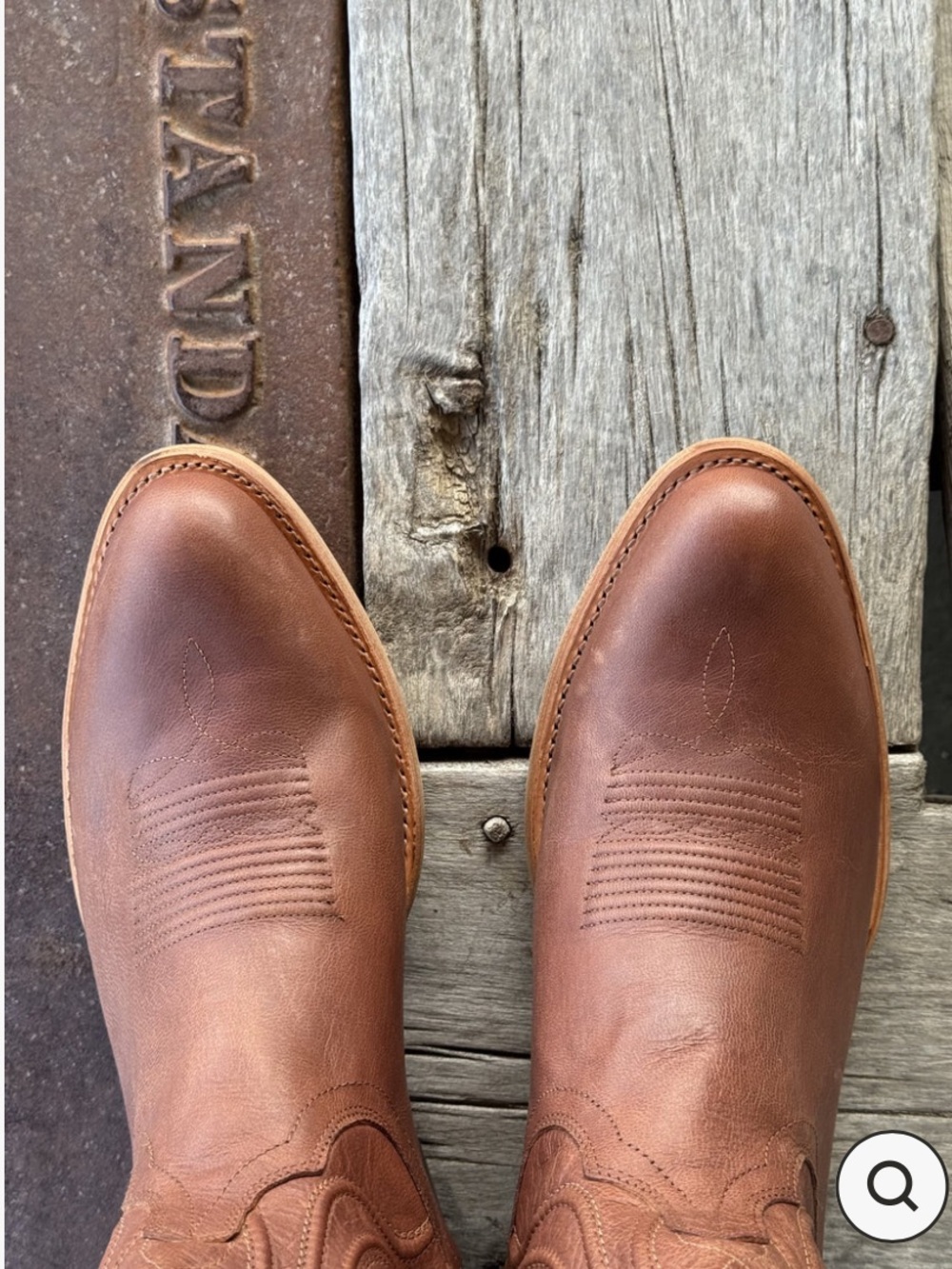 Tecovas Brown Cartwright Round-Toe Cowboy Boots men size 8.5D gently used - Picture 7 of 16